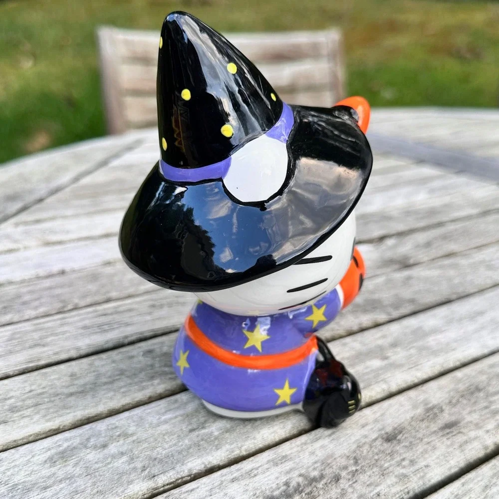 Blue Sky Sanrio Hello Kitty Halloween Witch Ceramic Figurine Pumpkin 2024 6.5